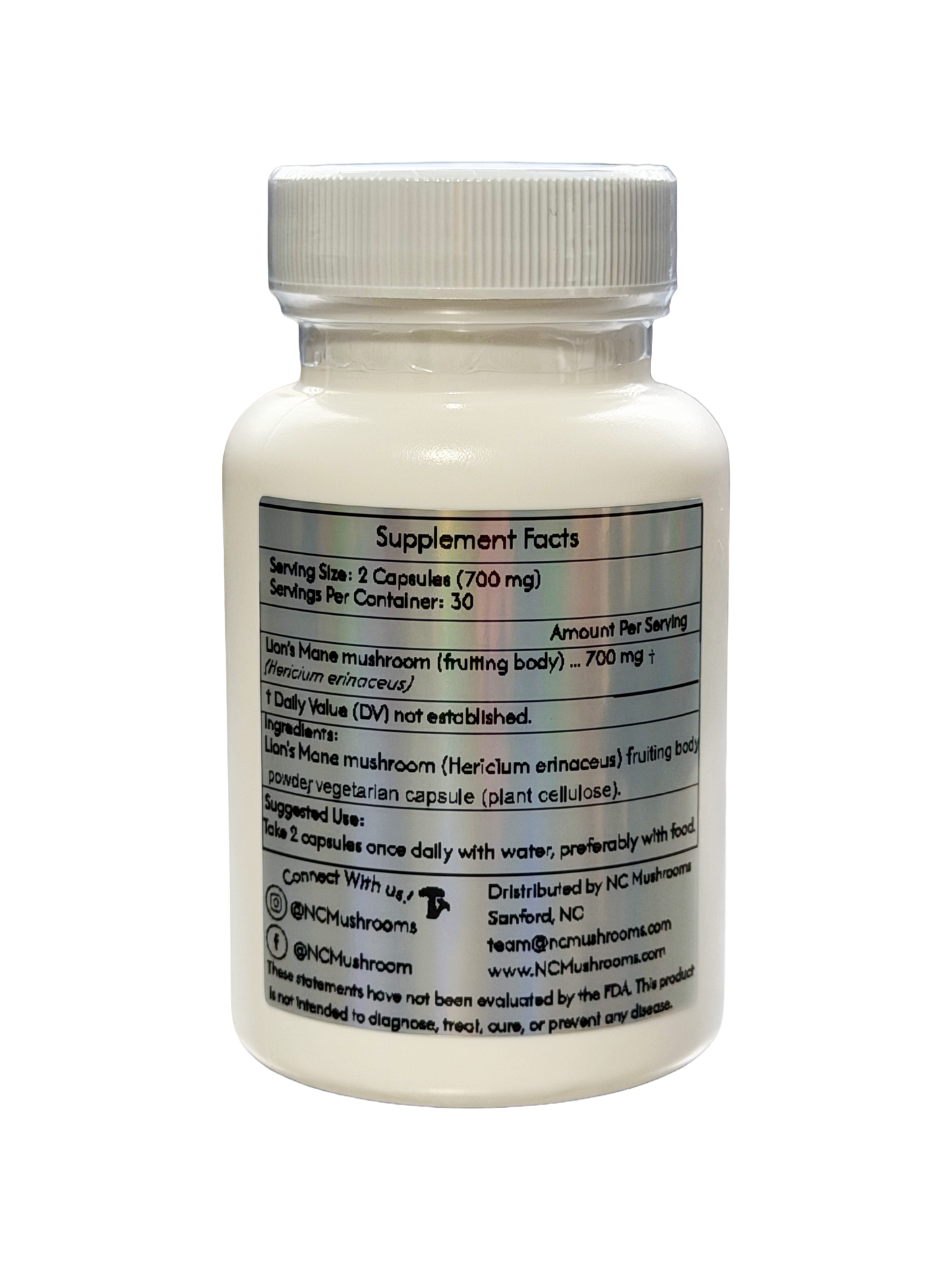 Lions Mane Whole Mushroom Capsules