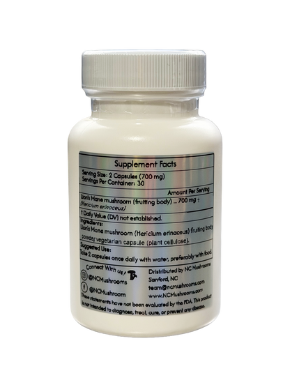 Lions Mane Whole Mushroom Capsules