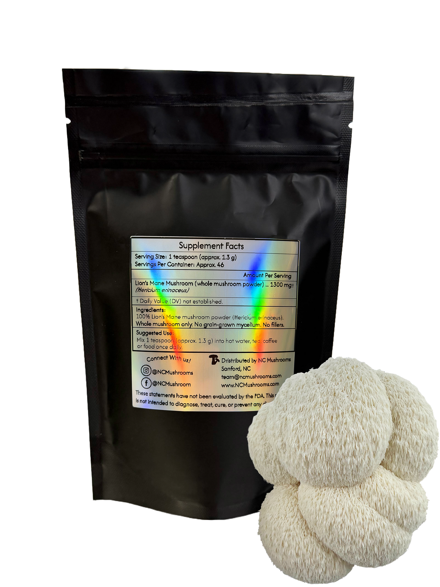 Lion’s Mane Whole Mushroom Powder